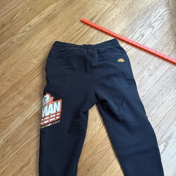 Nike Jordan Jumpman Jogger Sweatpants Black Gold Logo NBA World L Large - Picture 11 of 14